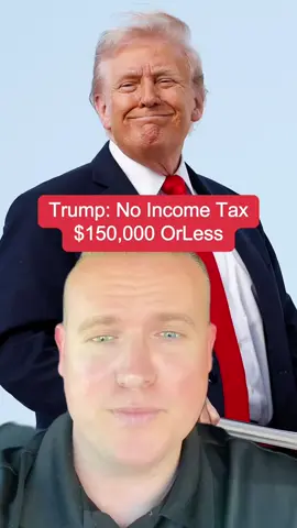 Trump says no income tax for anyone making less than $150,000  #incometax #trump #tariff #economy #moneytips   