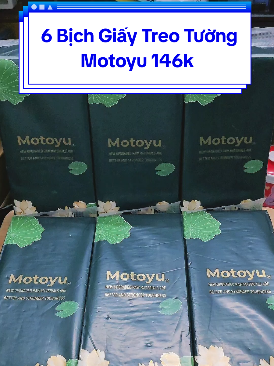 Combo 6 Bịch Giấy atreo Tường Motoyu to Nha Cả Nhà Ơi #kimnganshopping #giaytreotuong #giaytreotuongtienloi #giaytreotuongmotoyu #khangiay 