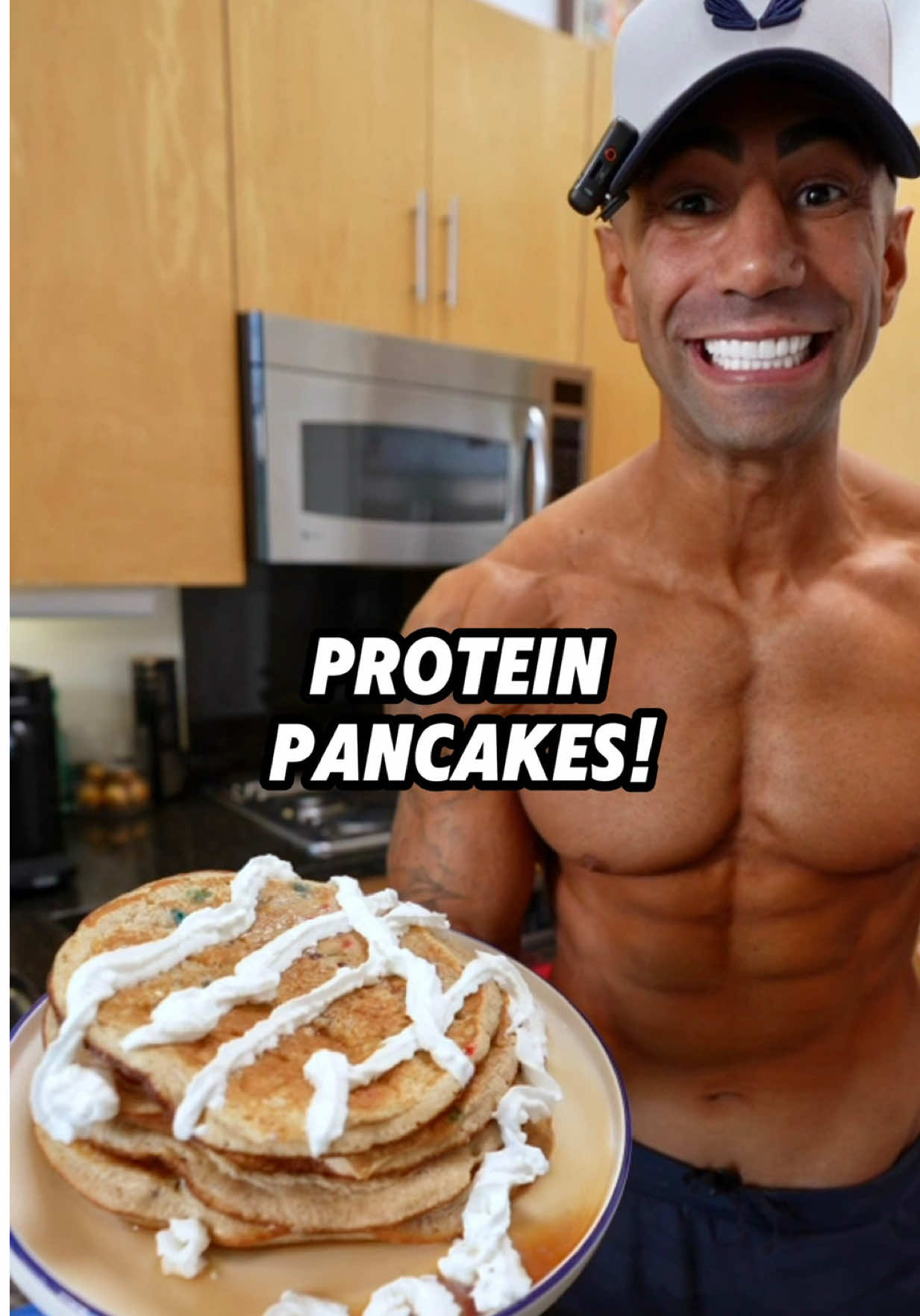 IT’S FINALLY HERE! 🍴🔥 For years I’ve been wanting to make cooking content… and now it officially begins.  Here’s how I make my infamous protein pancakes that everyone’s been asking about. And yes, I literally eat this every single morning. 🥞💪 I also filmed a mukbang of me eating it right after… EVERY SINGLE LAST CRUMB. 😂 This is about to be the most fun I’ve ever had creating content. I’m a foodie that loves food. Show this video some LOVE if you want me to keep cooking and baking! 👨‍🍳⚡️