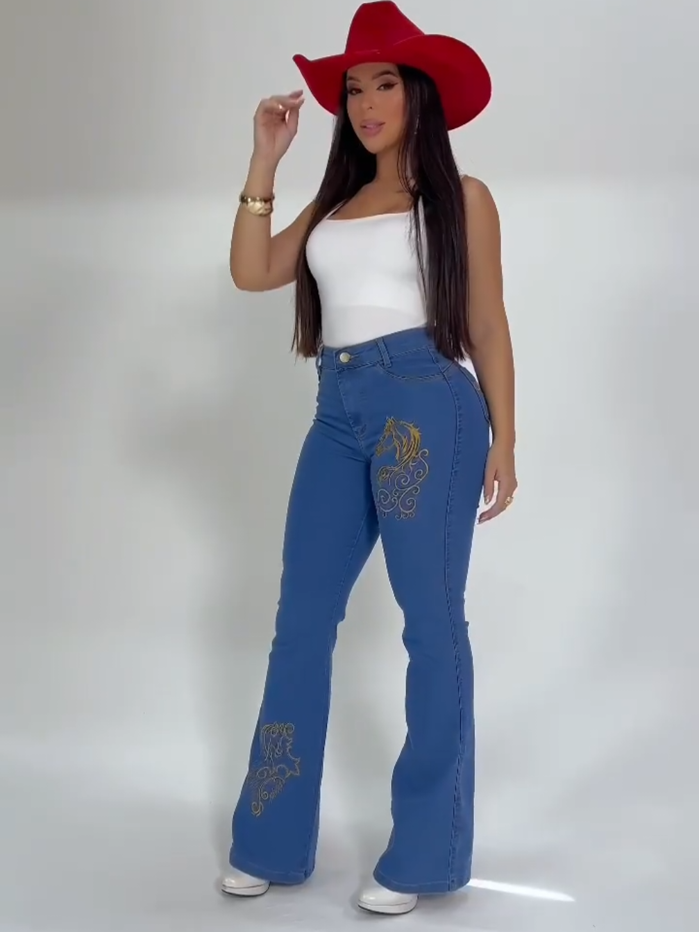 COMPRE PELO ID. NA SHOPEE !!! 👉BGM-LLF-FCZ Confira Kit 3 Calças Flare Bordada Country Jeans Feminina Com Elastano Cintura Alta Rodeio Muladeira Tecido Premium com 46% de desconto! Somente R$89,90. Encontre na Shopee agora! https://s.shopee.com.br/BLWQikdvK #calcadins #moda #achadinhos 