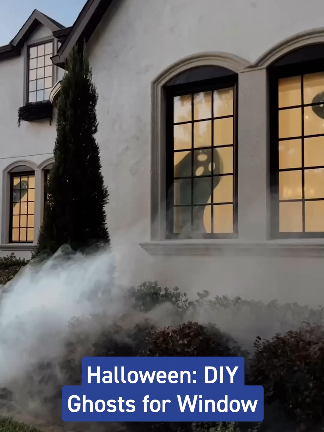 How great are these kid-friendly ghost window silhouettes for Halloween? Learn how @jennasuedesign did it by following along. #halloweendecorations #ghostdecor #halloweenghosts #halloweenDIY