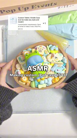 ASMR making custom iPad case #decoden #creamglue #fyp #decodencase #asmr 