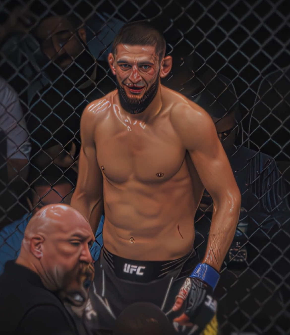 Chimaev vs Burns 🔥 Khamzat Almost KNOCKED OUT 💀 #khamzatchimaev #ufcrussia #wrestling #mmafighter #boxing 