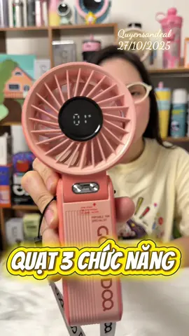 Quạt nhỏ nhưng 3 chức năng đem đi du lịch , đi chơi dễ dàng thoải mái lúc nào cũng được mát#cuocduanhasangtao #chiendichnhasangtao #saleluongve #quatcamtay #quatgapgon  @Quyên Săn Deal  @Quyên Săn Deal  @Quyên Săn Deal 