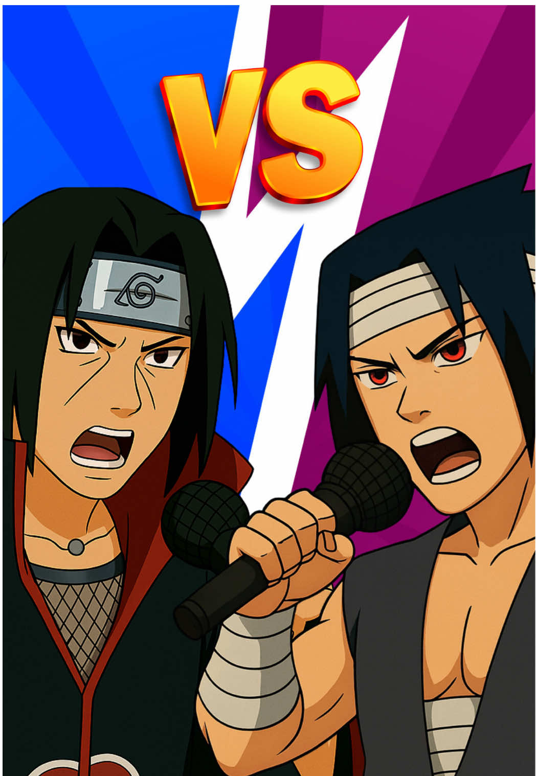 Itachi vs Sasuke 🥷 Les deux frères en avaient gros sur la patate !! Qui gagne le clash ? #battlerap #naruto #sasuke #itachi #uchiwa 