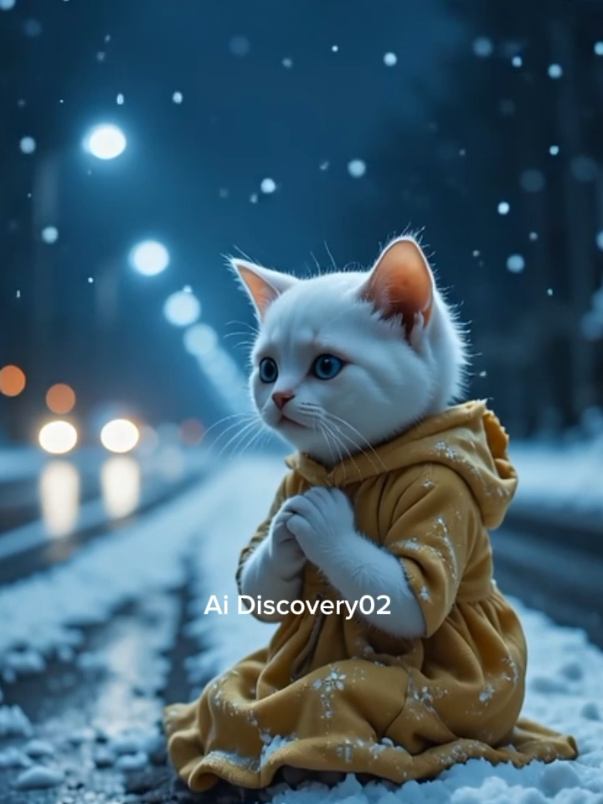 “Lonely Baby Cat Waiting for Her Brother 🛣️💔” #foryou #foryoupage #trading #viralvideos #aivideo 