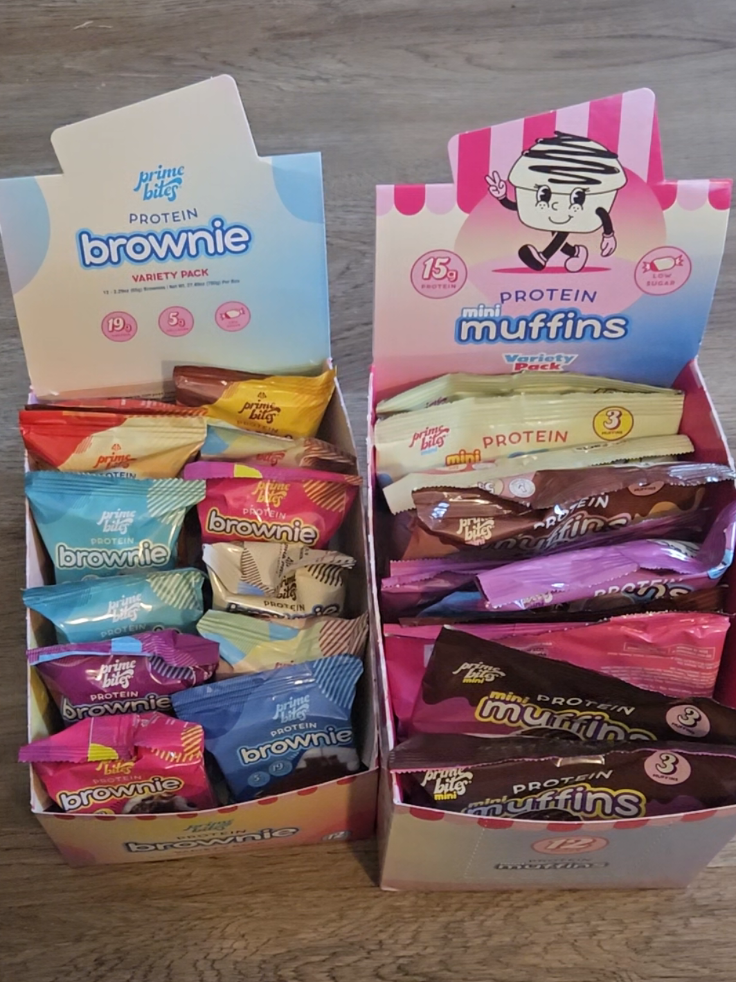 love these @Prime Bites Moderator  we are on our 3rd box! #primebites  #primebitesbrownies #primebitesmuffins #muffins #brownies 