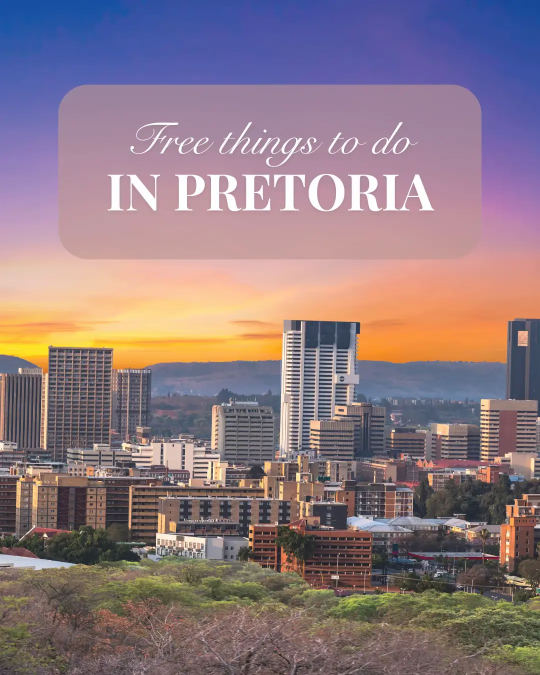Pretoria on a budget? I’ve got you  Here are 7 free things to do in Pretoria, no wallet required, just good vibes. Tag someone who needs a free day out. #Pretoria #PretoriaThingsToDo #FreeInPretoria #ExplorePretoria