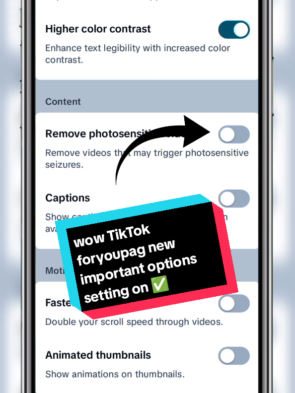 TikTok foryoupag new ✅ important options setting on  #fyp #viralvideo #fyp #foryoupag #fyp #foryou #fyp #for #fyp #tiktoksetting90 