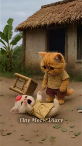 The poor cat fell asleep and got a swollen head. 😂 #cat #kitten #viral #catshorts #foryou #cartoon #poorcat #fyp 