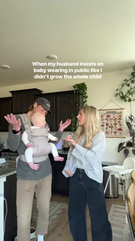 I usually pull the “I carried him for 9 months” card and win 🙈 But every once in a while I’ll let Connor take him for a spin 🤝🏼🤣 We both LOVE the cuddle luxe carrier from @nuna_usa and Parks does too 🫶🏼 #nunapartner