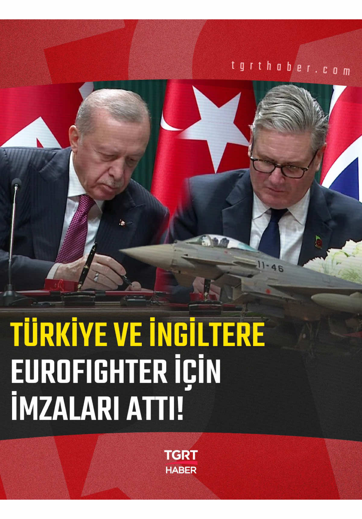 İngiltere Başbakanı Starmer Türkiye’ye geldi. Cumhurbaşkanı Erdoğan, Starmer’i resmi törenle karşıladı. Liderlerin görüşmesi sonrası iki ülke arasında Eurofighter Typhonn savaş uçağı iş birliği anlaşması imzalandı. Milli Savunma Bakanı Yaşar Güler, anlaşma detaylarını açıklayarak toplamda 44 uçağın alınacağını duyurdu.