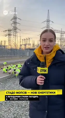 Українські енергетики роблять все можливе, щоб найскоріше повернути світло до наших осель та ліквідувати наслідки ворожих обстрілів.  А згенеровані мопси для того, щоб підняти вам настрій 😇 #світло #2025 #дтек 
