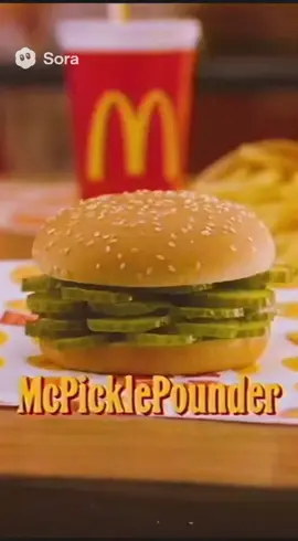Say Hello to the McPicklePounder 🥒🥒🥒 #mcdonalds #ai #fyp #funny #viral @Sora @McDonald’s 