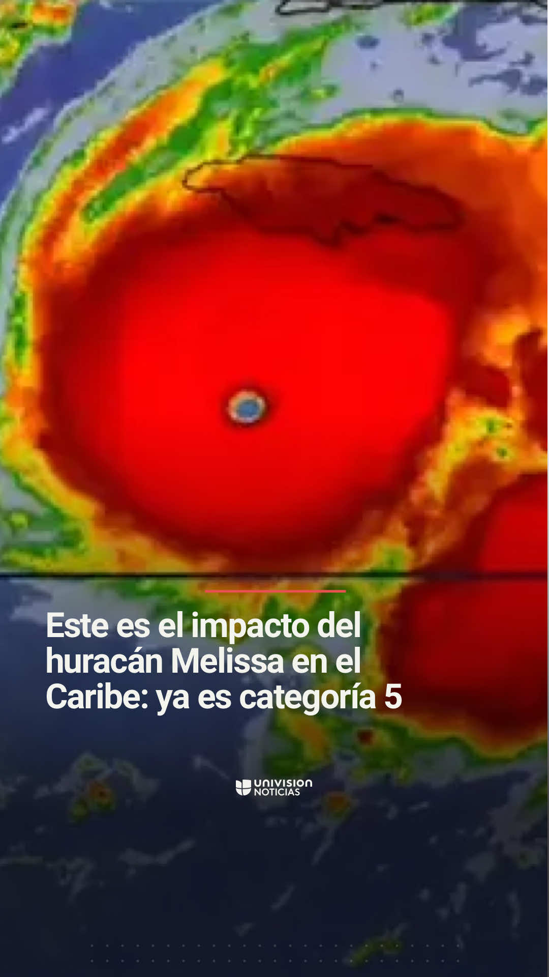 🌀 Este es el impacto del huracán Melissa en el Caribe. El fenómeno ya es categoría 5 y ha dejado al menos 6 muertes causando inundaciones y deslaves de tierra en República Dominicana y Haití. Se espera que siga fortaleciéndose a medida que se acerca a Jamaica como el huracán más fuerte en la isla del que se tenga registro. #huracán #fenómenosnaturales #Haiti #Cuba #Jamaica  