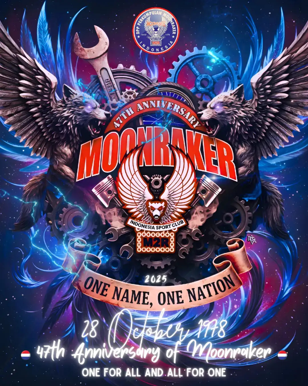 happy anniversary Moonraker indonesia yang ke 47thn.