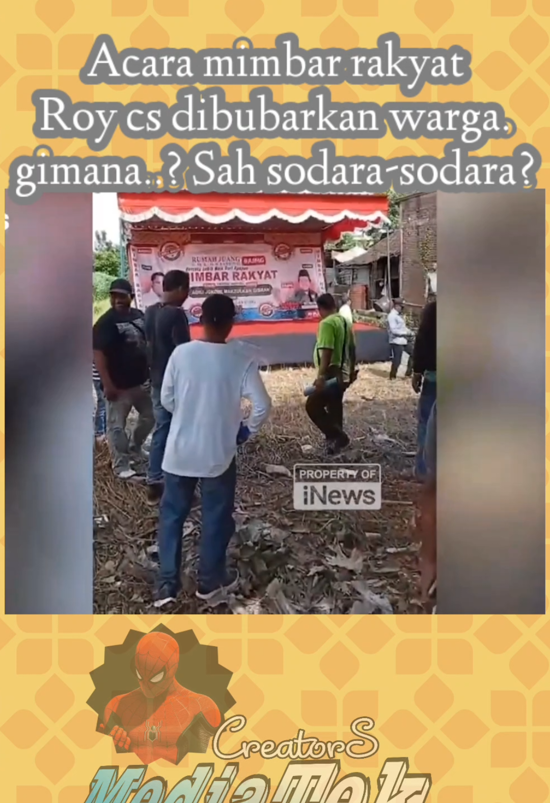 warga bubarkan acara mimbar rakyat roy suryo cs.  #berita #polemik #kasus #ijazahpalsu #politik 