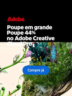 Desfrute de 44% de desconto. Poupe no Adobe Creative Cloud Pro durante um ano.