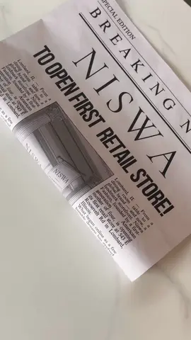 BREAKING NEWS 🗞️ The moment we’ve all been waiting for is almost here! 👀 Stay tuned — something beautiful is about to unfold. #NISWA #GrandOpening