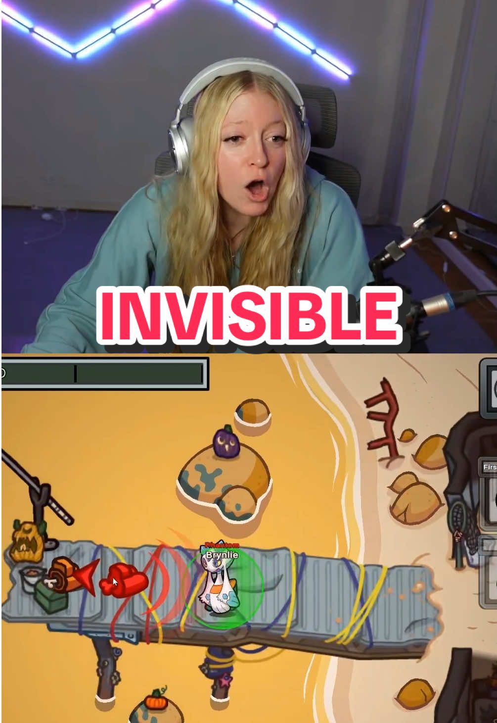 turning INVISIBLE in modded among us 😇 #amonguswin #wholesomeamongus #moddedamongus #amongstus 