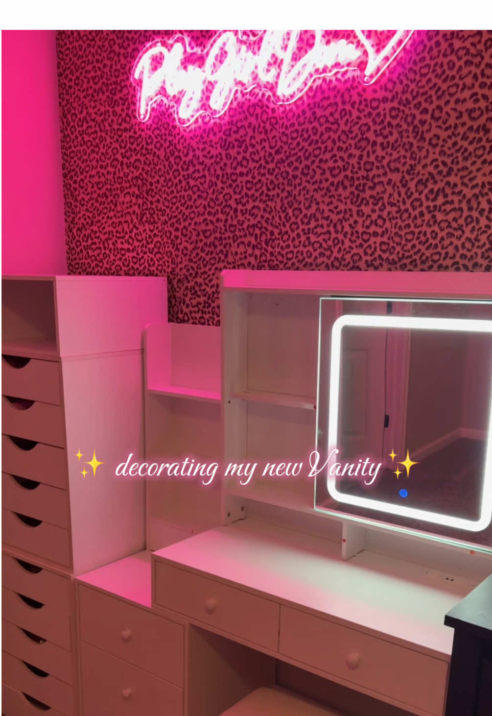 new vanity 💖 #girlythings #girlytok #makeupvanity 