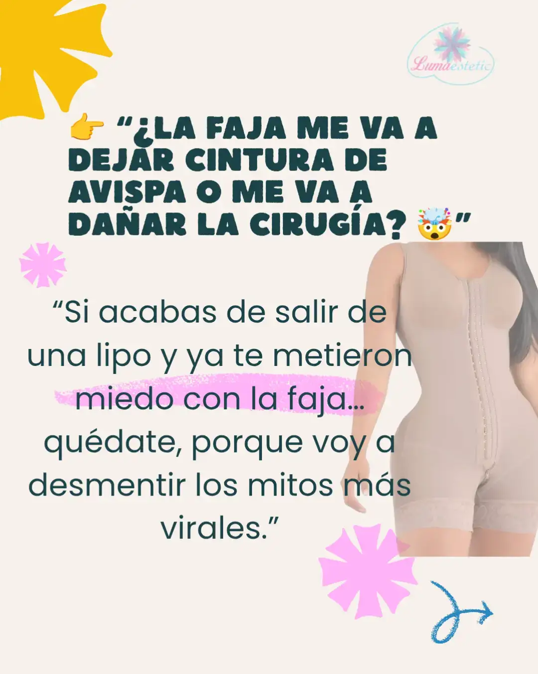 “Si acabas de salir de una lipo y ya te metieron miedo con la faja… quédate, porque voy a desmentir los mitos más virales.”#cirugiasplasticas #postquirurgico #fajas 