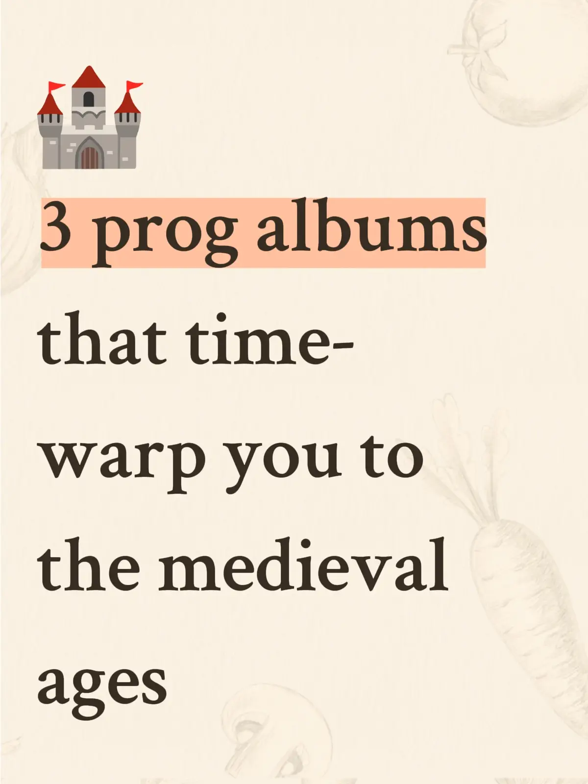 1. Gentle Giant – Octopus (1972) Choir-style vocals, weird counterpoint, old instruments. Feels like singing in a stone castle. 2. Gryphon – Red Queen to Gryphon Three (1974) Medieval instruments over prog riffs. Sounds like war prep music for knights. 3. Amazing Blondel – Fantasia Lindum (1971) Lutes and simple melodies. Pure old-world vibe without sounding like a joke.