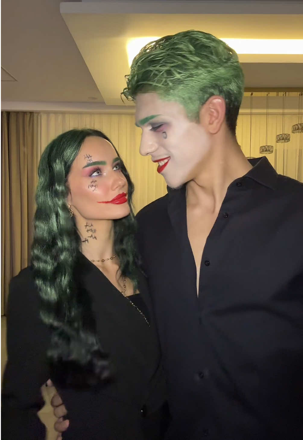 Jokeeeer 💚 @haidar tlass #joker #haloween #makeup 