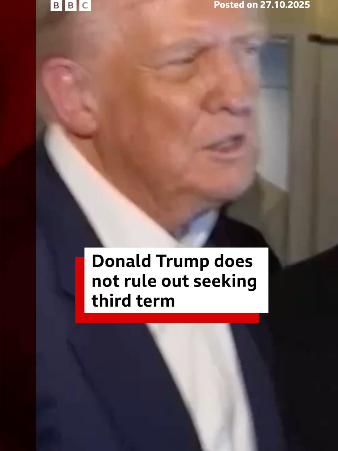 Trump said he won't run for vice-president in 2028. #DonaldTrump #USPresident #POTUS #BBCNews