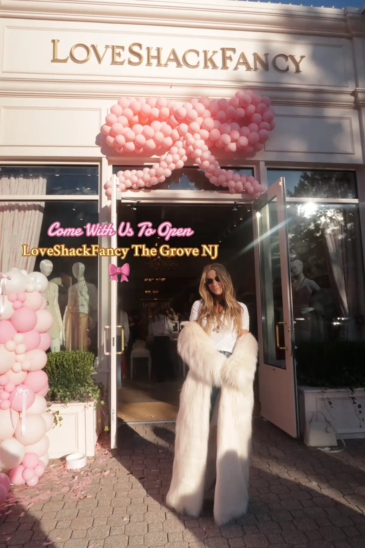 Opening day at LoveShackFancy The Grove NJ was a  dream come true🎀🍂✨ Our very own pumpkin spice latte stand, embroidery, bow balloons, a pretty flower cart, and endless girly activations🩷 Twirling in Kendra Scott x LoveShackFancy jewels, trying in our fall faves, and falling in love with our 25th store!! #loveshackfancy #kendrascottxloveshackfancy #aesthetic #loveshackfancyaestehtic #partyideas
