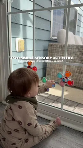 This simple sensory play kept him entertained for so long 🙌 The best part? It’s low prep, builds fine motor skills, and I don’t have to worry about him putting anything into his mouth lol  👶🎨 #BabyActivities #SensoryPlay #MontessoriBaby #MomTok #BabyPlayIdeas