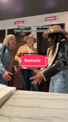 Remote co workers turned into real life friends 🥰 #remotework #remoteworklife #viralsound #coworkers #fyp 