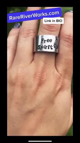 Hand Stamped Aluminum Free Spirit Ring #freespirit #handmadejewelry #customring #handmade #onthisday 