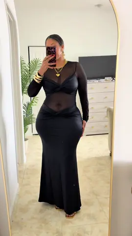Omg how stunning! For reference I’m 5’2 166lbs and I have in a size large 🖤 #aprilake #bodycondress #longdress #tiktokshopcreatorpicks #falldealsforyou 