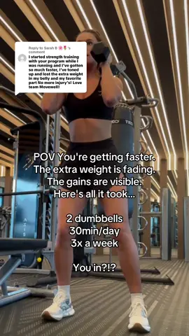 Replying to @Sarah B 🌸🌷 comment  results and try my program for free this week! #iplannedyourworkout #30minuteworkouts #busymom #gymroutine #toned #strengthtraining #dumbbellworkout #runningadvice #runningroutine #runningmotivation 