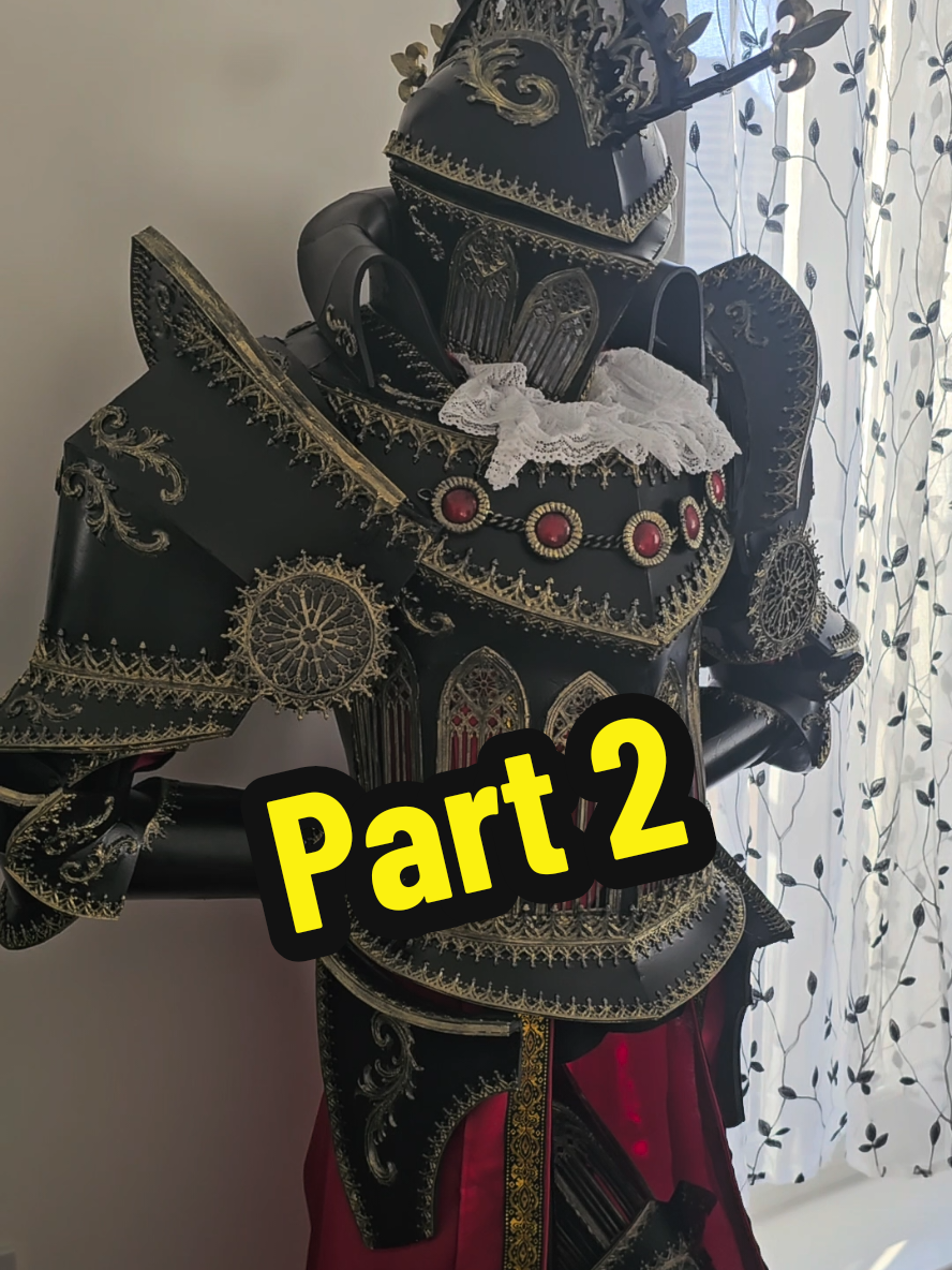 Dark Fantasy Cathedral Inspired Armour part 2. All the painting and detailing is finally, FINALLY done! Just in time for halloween 🎃. Thank you for those who have been patiently waiting for the secomd part, i appreciate ya 🦾. #darkfantasy #cosplay #armor #occosplay #gothic 