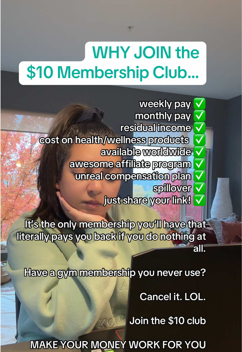 comment “CLUB” to get started!  #makemoneyfromhome #sidehustles #womenwhohustle #10dollarclub #creatorsearchinsights 