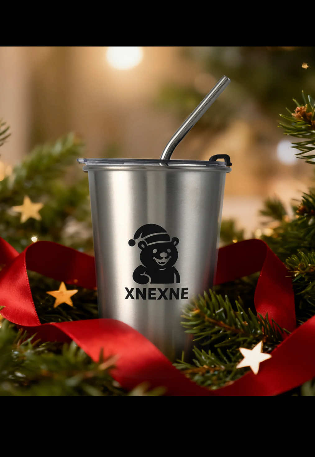 XNEXNE Cute Bear 16 oz Insulated Stainless Steel Coffee Tumbler with Lid Travel Mug for Office Gym Camping Christmas Gifts for Mom Dad Holiday Gift for Women Men Drinkware Flasks Bottled #dealsforyoudays  #tiktokshop  #fypシ 