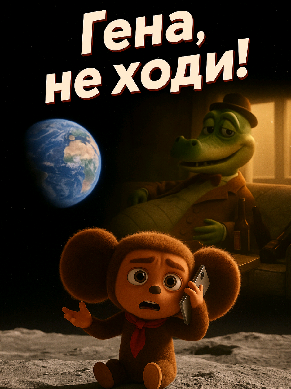 Гена, не ходи! Когда утро после вечеринки становится настоящей научной фантастикой. Гена пытается вспомнить, что они пили… а Чебурашка уже на Луне. Любимые персонажи и лёгкое похмелье - всё, как мы любим. 🍻🌕 #Гена #Чебурашка #анекдот #юмор #мультик