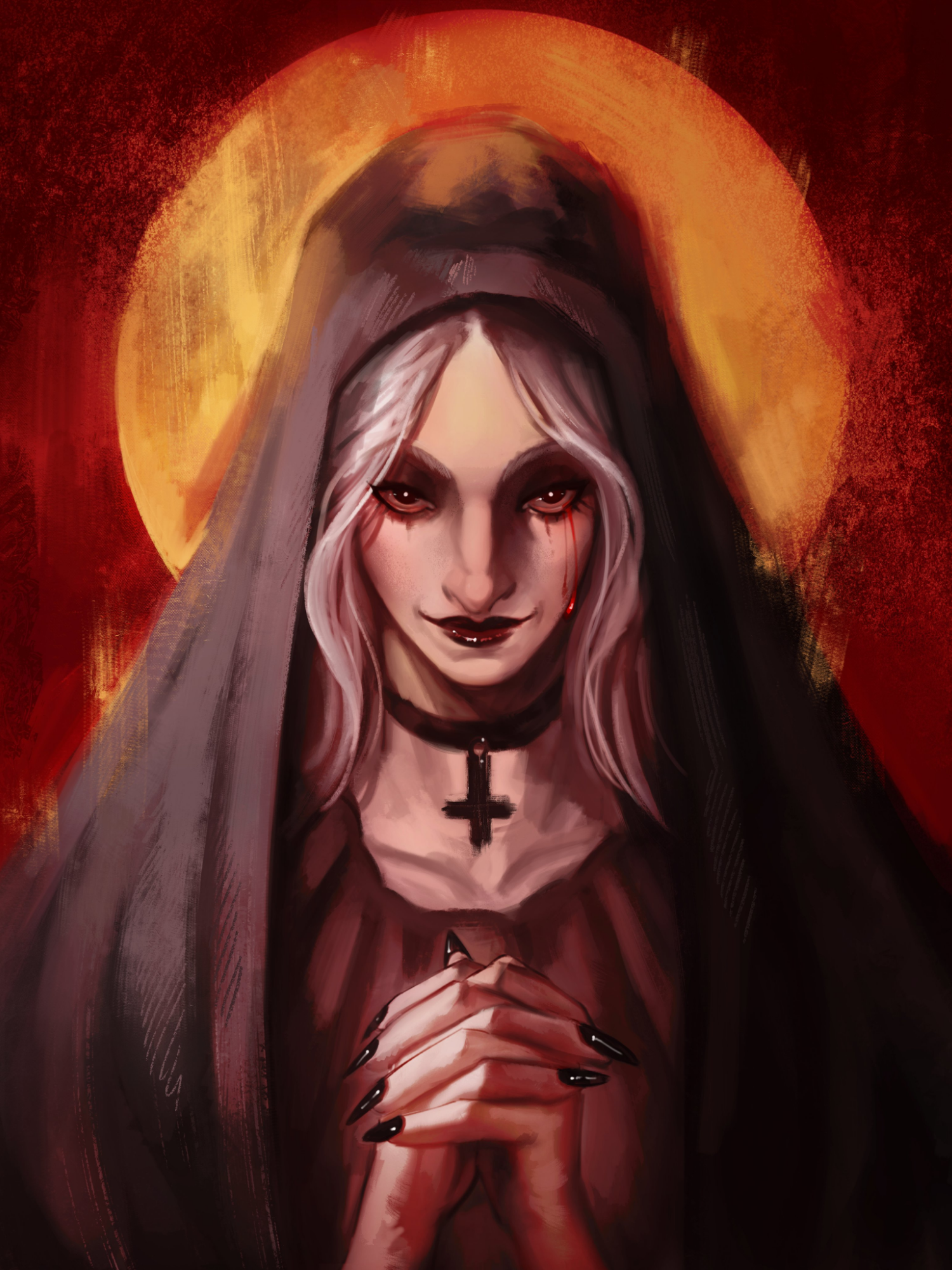 Ouça Crucificada ao Contrário em todas as plataformas digitais!!! | Arte da capa por @henriisart | @beamom @beatododia