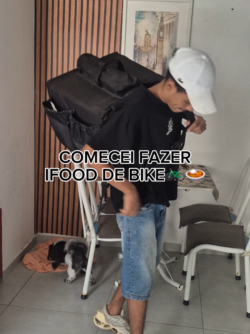 Comecei no ifood de bicicleta 🚲🛍 #fy #foryoupage #rotina #casal #gravidez 