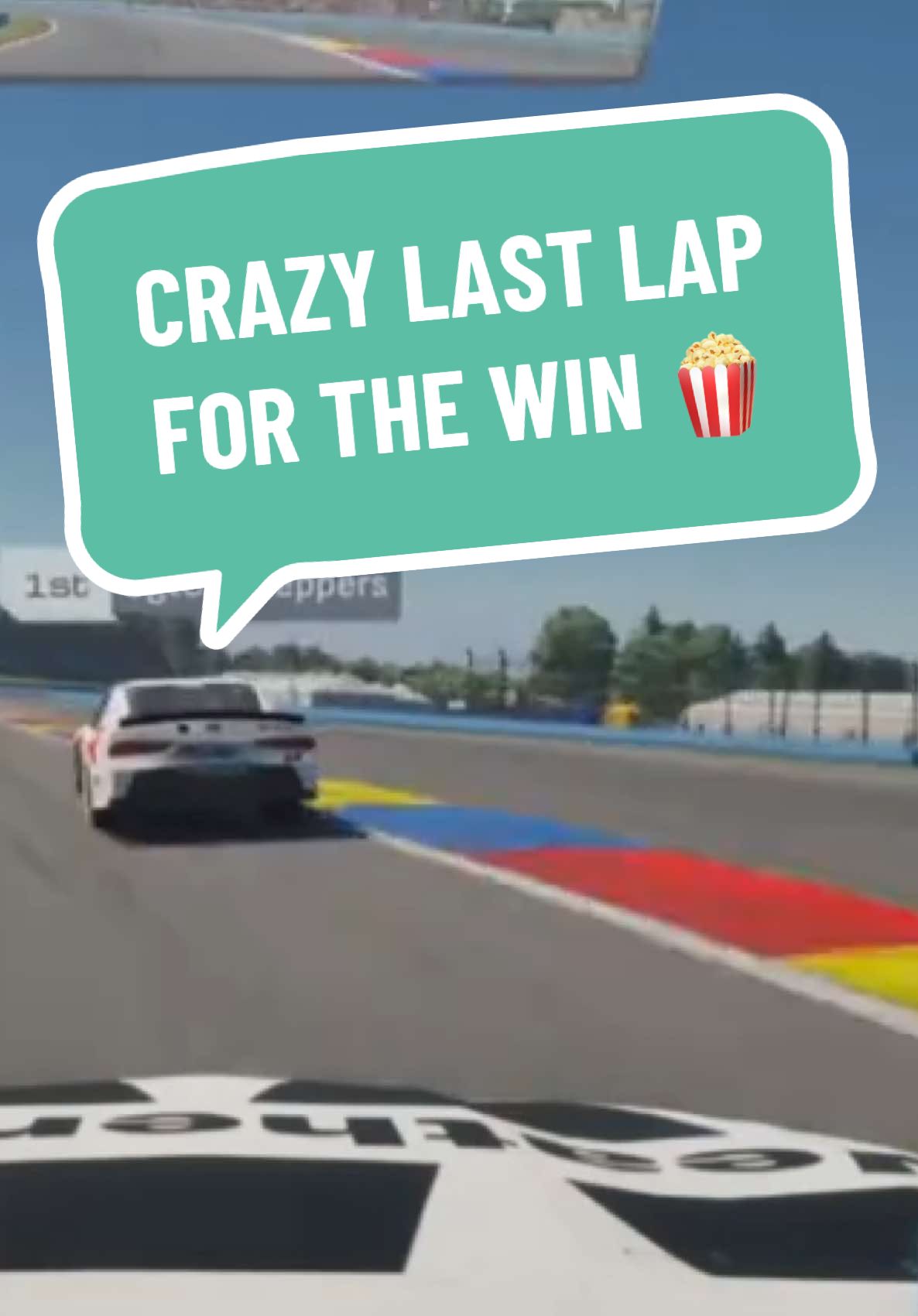 Never Back Down Never What?  Crazy last lap on NASCAR 25!  #nascar #nascartiktok #nascarracing #nascar25 #gaming 