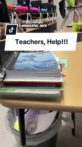 Calling all teachers!!!! Please tell me that somebody has a great hack for the awful teacher’s manuals that annoyingly take up the corner of my desk! After 20 years I still haven’t figured out a method that doesn’t drive me nuts. #teachertalk #teachersoftiktok #teachertok #teacherhacks #teacherideas 