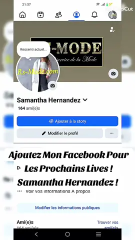 Ajoutez Tous Mon Facebook Pour Les Lives Le Matin 8h !! Samantha Hernandez #Rs -mode.com #poutoi #pourtoii #fypppppppppppppp #fyp 