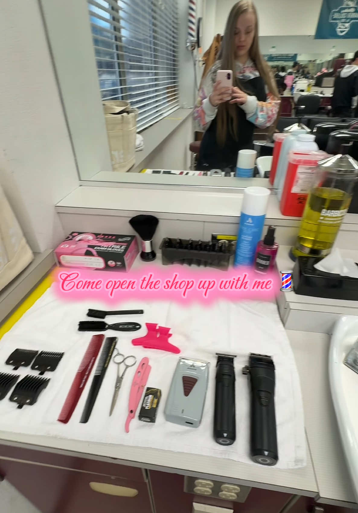 currently replacing all my stuff since someone stole my kit 💔 #barberschool #studentbarber #femalebarber 