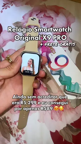 Relógio Smartwatch Original X9 PRO. Era R$ 299,00 Consegui por apenas R$ 89,00 😳😍🥰 #relogiosmartwhatch #smartwatch  #tiktokshopbrasil #emalta #achadinho 