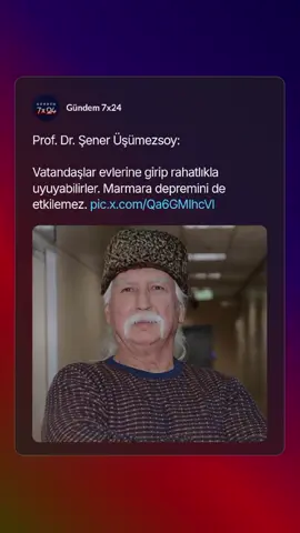 Ne Düşünüyorsunuz??? Yorumlarda Buluşalım... Prof. Dr. Şener Üşümezsoy:  Vatandaşlar evlerine girip rahatlıkla uyuyabilirler. Marmara depremini de etkilemez. #deprem #balıkesir #simavdeprem #keşfetbeniöneçıkar #keşfet 