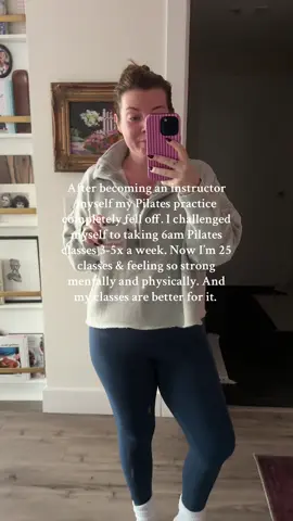 Proud of myself for committing to early Pilates classes fo both my mental and physical health. Pilates has completely changed my body but also proven to me that I am stronger and more capable than I ever realized once I found a practice that feels good to me. Not only that but I’m performing better at work too!