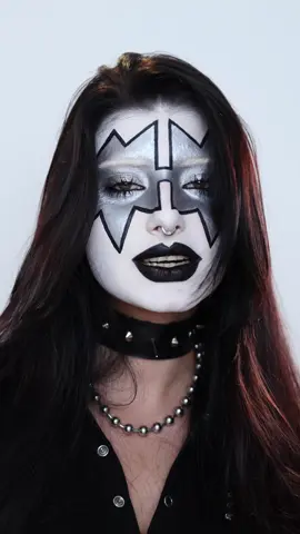 i did spaceman makeup for the first time a year ago. RIP Ace Frehley 💔 #kiss #kissmakeup #acefrehley #spaceman 