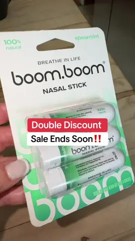 When exhaustion hits and your brain feels foggy, the Boom Boom Nasal Stick Inhaler brings instant clarity with one refreshing inhale, waking up your senses so you can breathe easier and feel alert in seconds. @BoomBoom  #TikTokShopCreatorPicks #TikTokShopBlackFriday #TikTokShopCyberMonday #CreatorIcons #boomboomnasalsticks  Disclaimer: Final price, shipping costs, coupons, and discounts may vary and are subject  to change at any time. Always check the TikTok Shop listing for the latest details.
